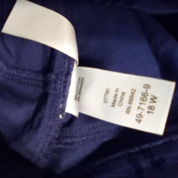 Flocked Straight Leg Jeans by Denim 24/7-sz 18W-Purple w/black flocking - Picture 4 of 10